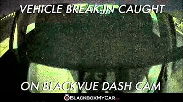 Vehicle Break-in Caught on BlackVue Dashcams - BlackboxMyCar