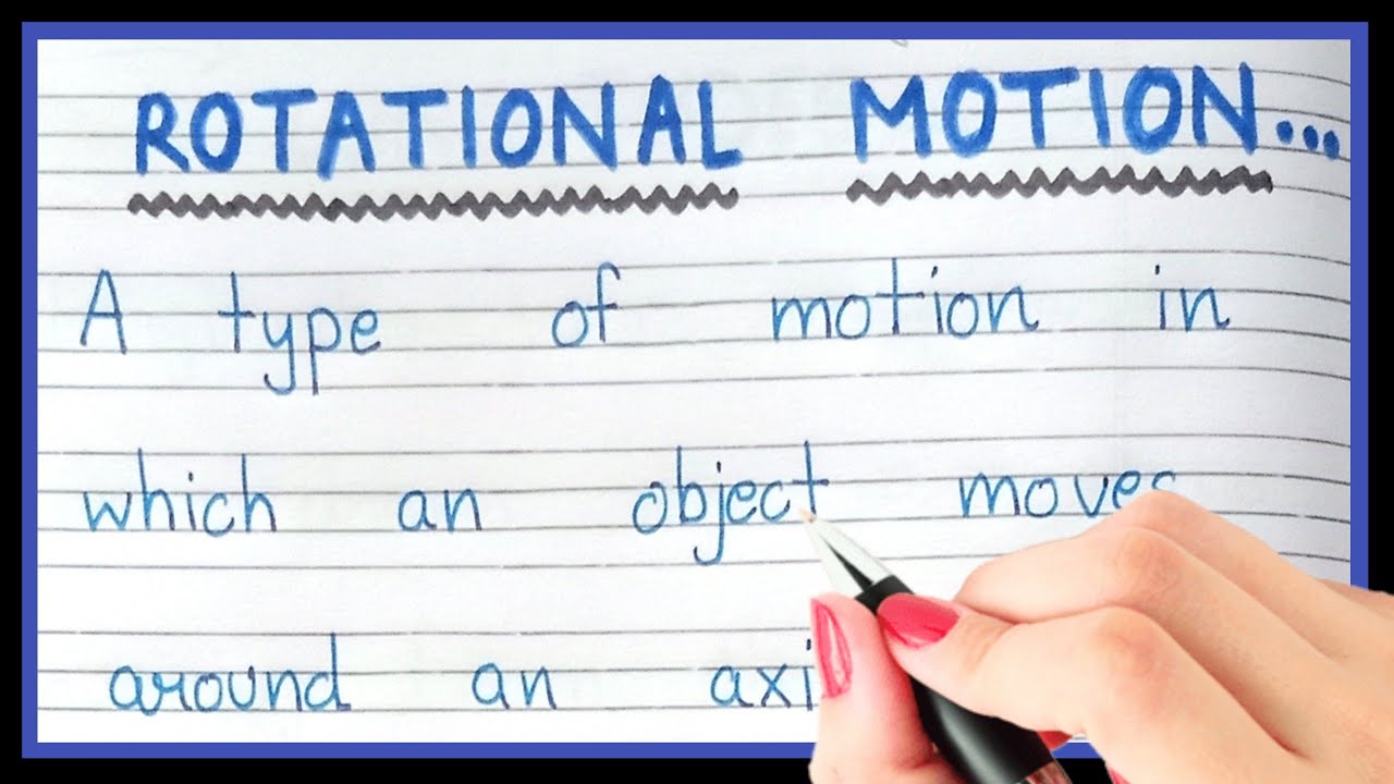 What is rotational motion Definition of rotational motion YouTube