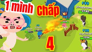 Một mình Chấp 4 thanh niên chơi hội đồng giành TOP 1 Battleforest