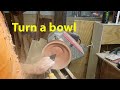 Just turning a bowl