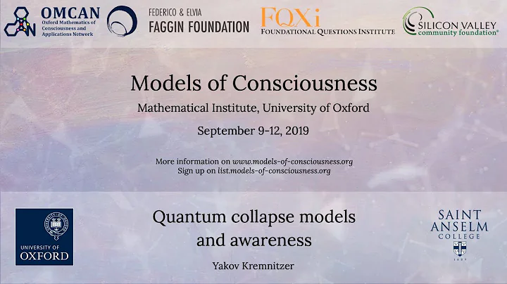 Yakov Kremnitzer - Quantum collapse models and awareness