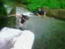 Sliding down stream nere Kfc