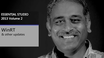 Essential Studio 2013 Volume 2: Daniel Jebaraj on WinRT and other enhancements