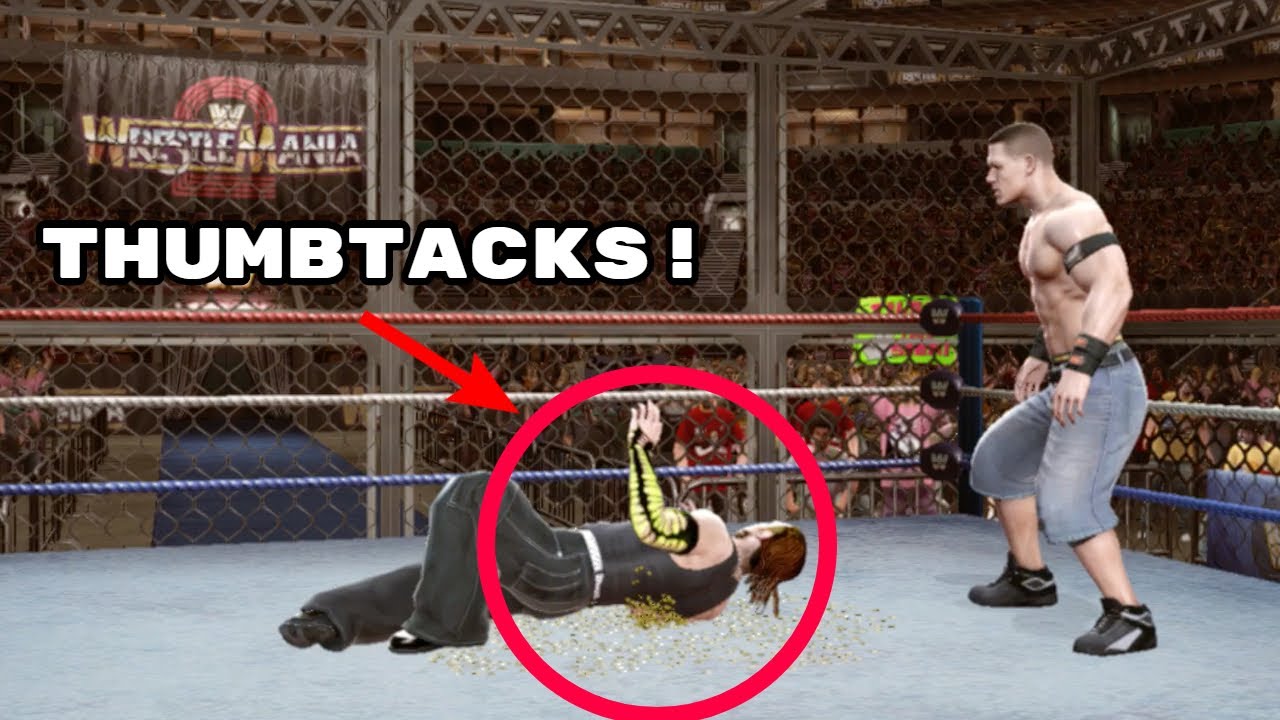 5 Crazy Thumbtacks Moves You Can Do In WWE Games YouTube