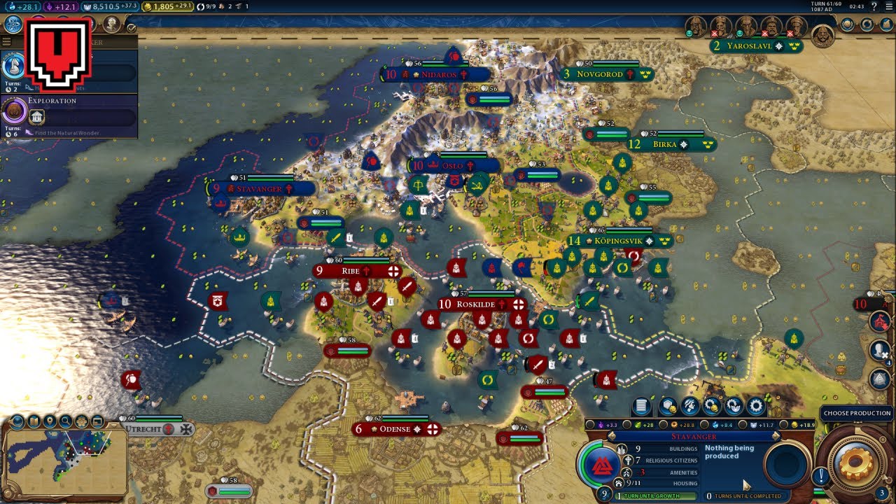 How to beat Vikings, Traders and Raiders on Deity (Norway HH) // CIVILIZATION 6 strategy guide ...