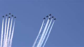 Blue Angels and Thunderbirds flyover New York, NY, 2020