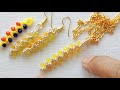 ⚜️ Reversible Stick Pendant & Earrings/How to make Crystal & Seed beads Jewelry/ Tutorial diy (0520)