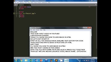 How to Add #Background #Image In #HTML Using #Sublime Text #Editor