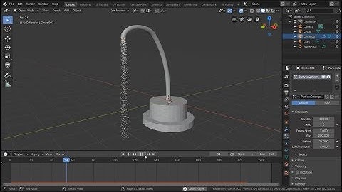 Blender 2.8 || 3D water_pipe particle animation tutorial for beginners