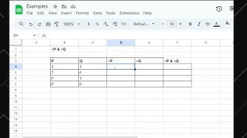 Truth Table Practice: ~P & ~Q