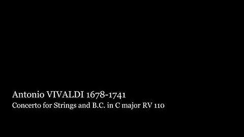 Antonio Lucio VİVALDİ: Concerto For Strings And B.C. İn C Major RV.110, Barocchisti