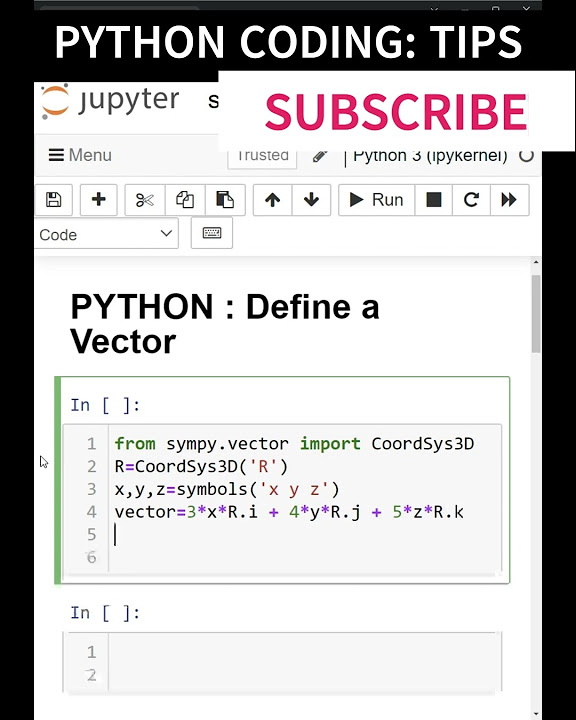 PYTHON VECTOR SYMPY| STRING MANIPULATION| SYMBOLIC PYTHON| # ...