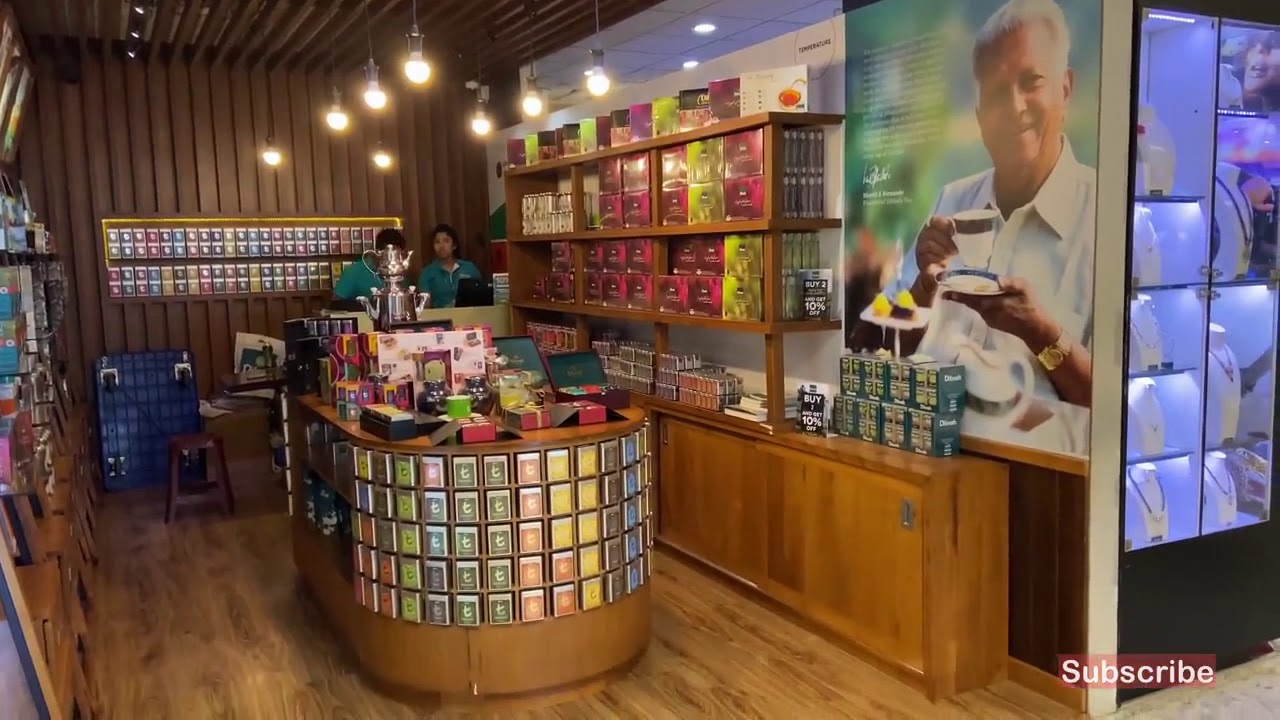 Srilankn international airport Colombo duty free tea shop - YouTube