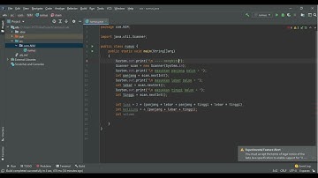 TUTORIAL MENGHITUNG VOLUME BALOK JAVA