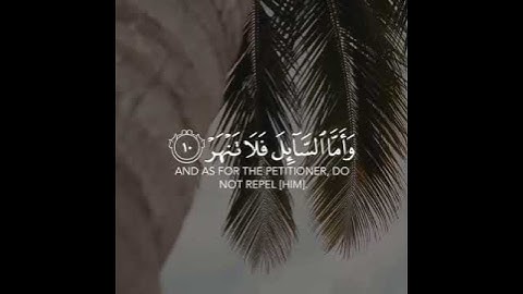 فأما اليتيم فلا تقهر || القارئ ماهر المعيقلي || سورة الضحى