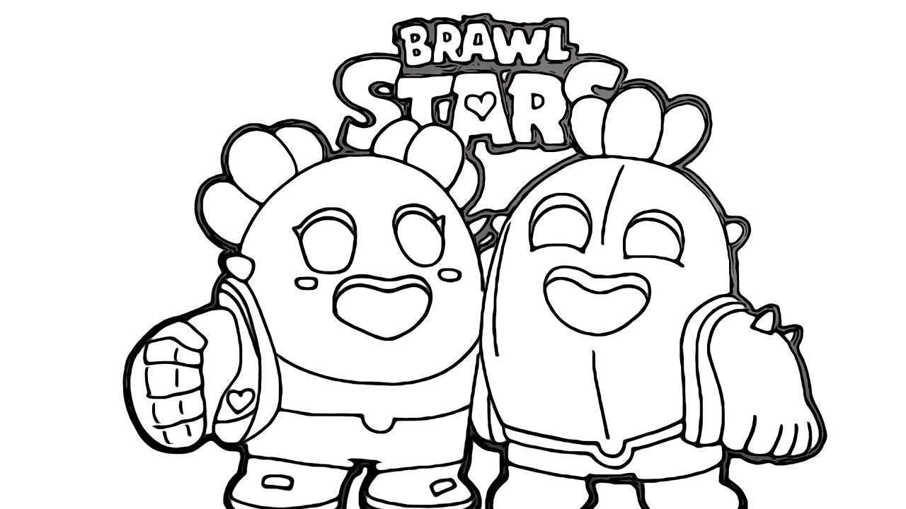 Разукрашки Brawl Stars Спайк