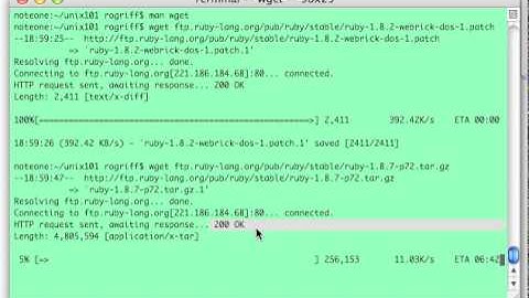 Unix 101 Commands: wget