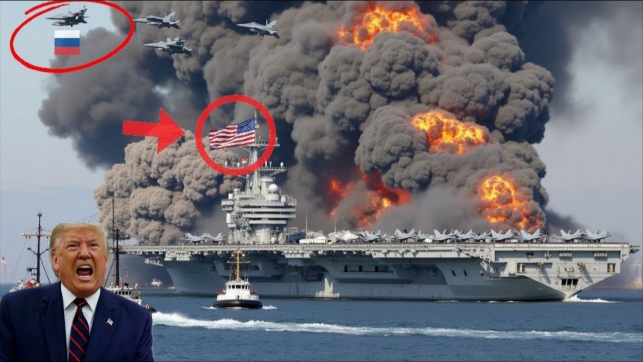 3 минуты назад американский авианосец с 11 тысячами танков был сбит самолетом-невидимкой Су-57.