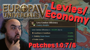 HUGE Upcoming Changes to LEVIES and the ECONOMY - EU5 Patch 1.0.7/8