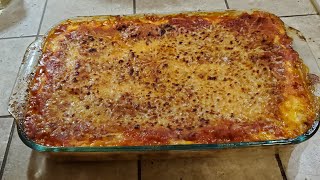 delicious lasagna using cottage cheese instead of ricotta