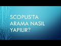 Scopus'ta Arama Nasıl Yapılır?