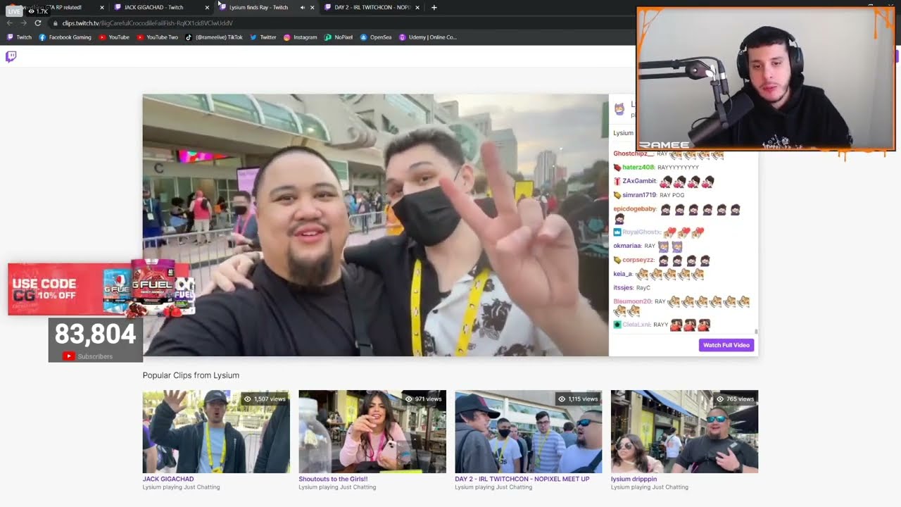 Ramee Reacts to Lysium Meeting xQc IRL, Tony & Buddha IRL & More at TwitchCon