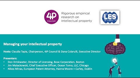 4iP Council Webinar - Managing your intellectual property