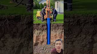 Here Is the Complete Process of Drilling a Water Well Until the Water Flows! 💧 Tap & Watch! #Shorts