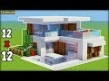 ⚡Minecraft:สอนสร้างบ้านโมเดิร์นขนาด 12x12!! ง่ายๆ | Modern House Tutorial⚡