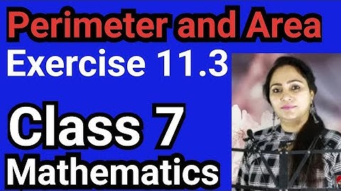 Class 7, Mathematics, Exercise 11.3, Perimeter and Area