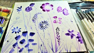 Easy Painting Trick to Paint Fun Flowers for your Junk Journals! Beginner Tutorial The Paper Outpost
