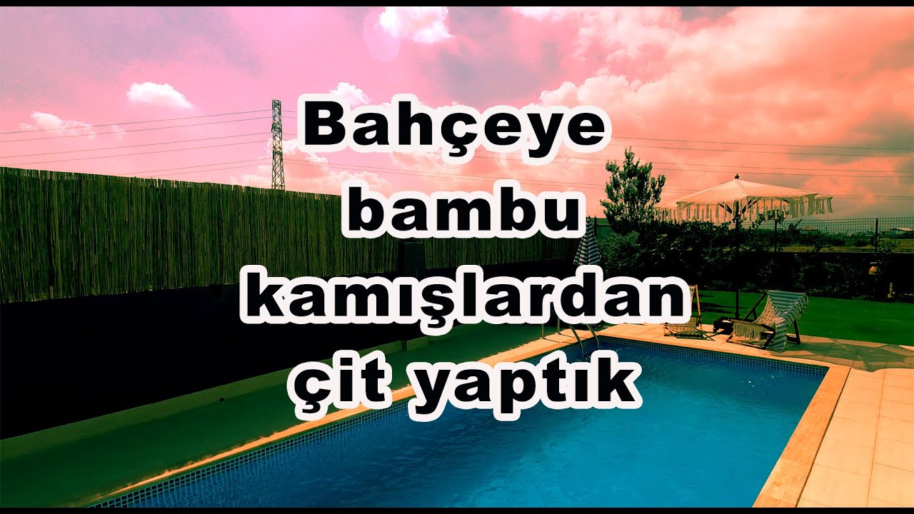 Bahçeye bambu kamışlardan çit yaptık