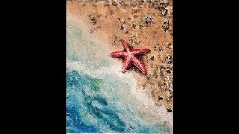 Washed up Starfish - Acrylic Step-by-step painting tutorial with Liesl