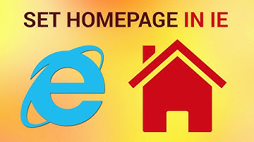 How to set a Homepage on Internet Explorer