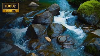 Clear river water with calm sounds and beautiful natural sounds