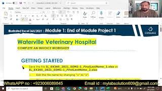 Illustrated Excel 365/2021 | Module 1: End of Module Project 1 | Waterville Veterinary Hospital