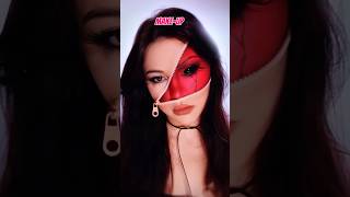 Tuto maquillage Halloween 👻 Démon Makeup Facile| idée TikTok. #shorts
