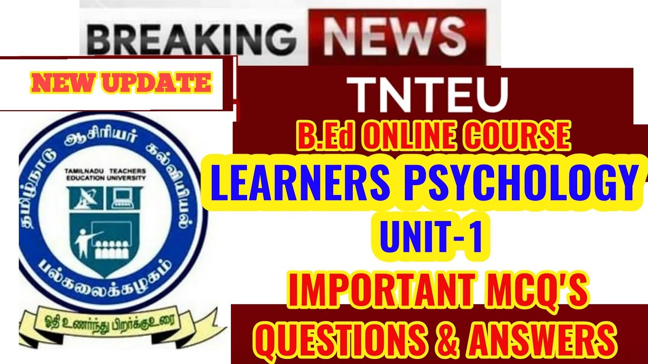 tnteu online course assignment learner psychology