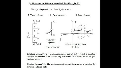 Lecture 2 / Thyristor or Silicon Controlled Rectifier (SCR)