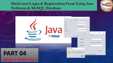 Multi-User login & Registration Form using Java Netbeans (Making a Verify Field) - Part 04