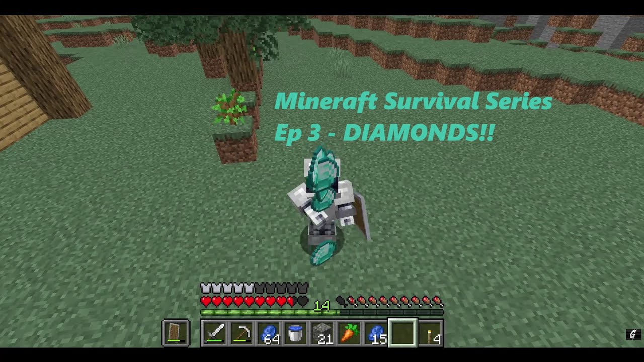 Minecraft Survival Series Ep 3 - DIAMONDS!!!! - YouTube
