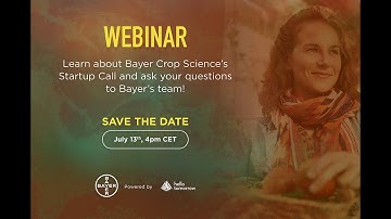 Bayer Crop Science 2021 Startup Challenge - Q&A Webinar powered by Hello Tomorrow