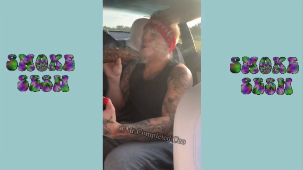 Guy Rolls a 420 Gram BACKWOOD + SUPREME PATTY RIDES IN A BACK OF TESLA ...