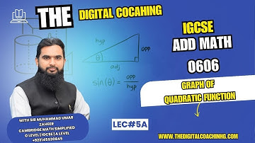lec # 5 (part 2) |Inverse of Quadratic Functions & Sketching Quadratics | The Digital Coaching