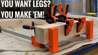 DIY Table Legs! How To Make Simple Table Or Desk Legs.