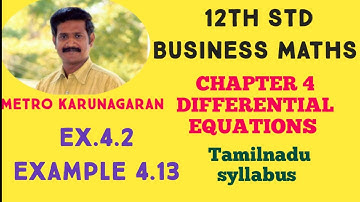 12th Std BM Example 4.13 The normal lines to a given curve at each point (x,y) on curve pass (1,0)