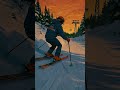 Skiing into the orange horizon ❄️⛷️ #ai #prompt #skiing🎿