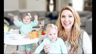 TWIN BABIES 7 MONTH UPDATE! | Talking & first tooth!!!!