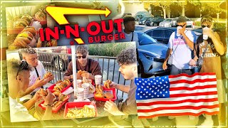 „IN N’ OUT“ BURGER WETTESSEN CHALLENGE MIT WILLY, SID & ROHAT🍔🇺🇸 Wer kann die meisten Burger essen?🤔