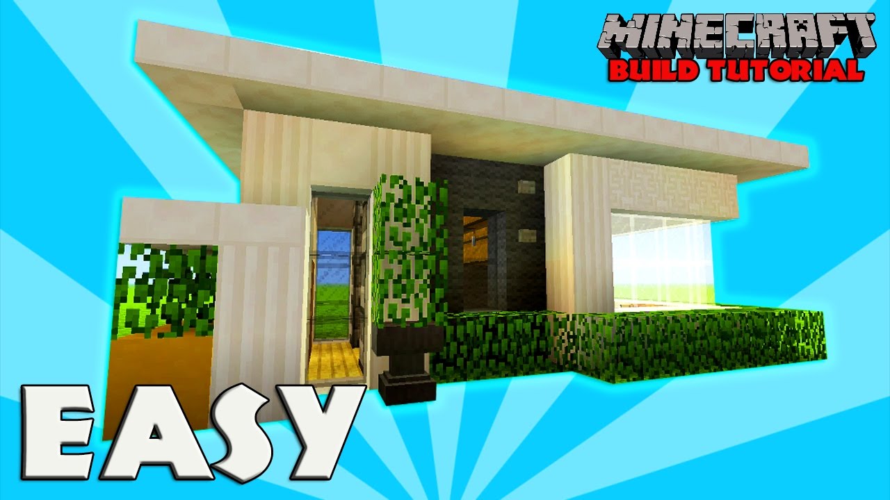 Minecraft How To Build A Small Modern House Tutorial Easy Cute